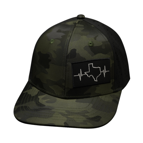 Texas - 6 Panel  - Green Camo / Black (Unisex)