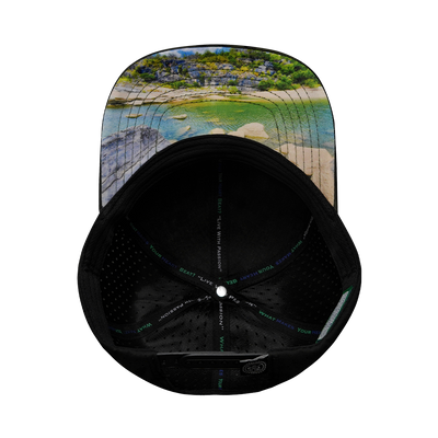 Texas - 6 Panel  - Green Camo / Black - Laser Mesh (Unisex)