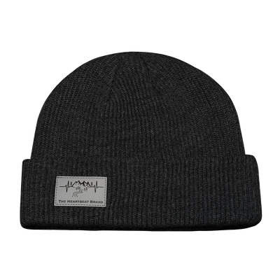 Mountains - Beanie - Cuffed - Charcoal (Unisex)