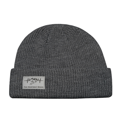 Mountains - Beanie - Cuffed - Gray (Unisex)