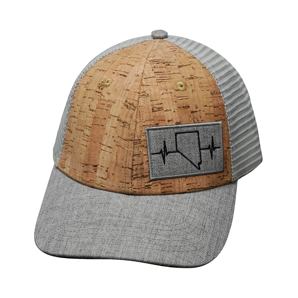 Nevada - 6 Panel - Shallow Fit - Cork - Heather Gray (Unisex)