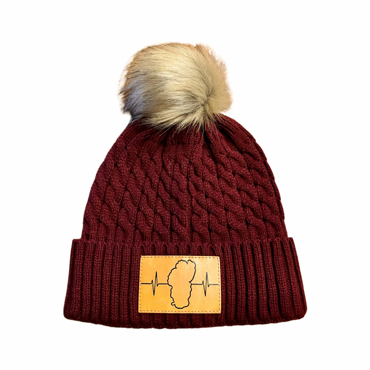 Tahoe - Beanie - Pom - Maroon (Unisex)