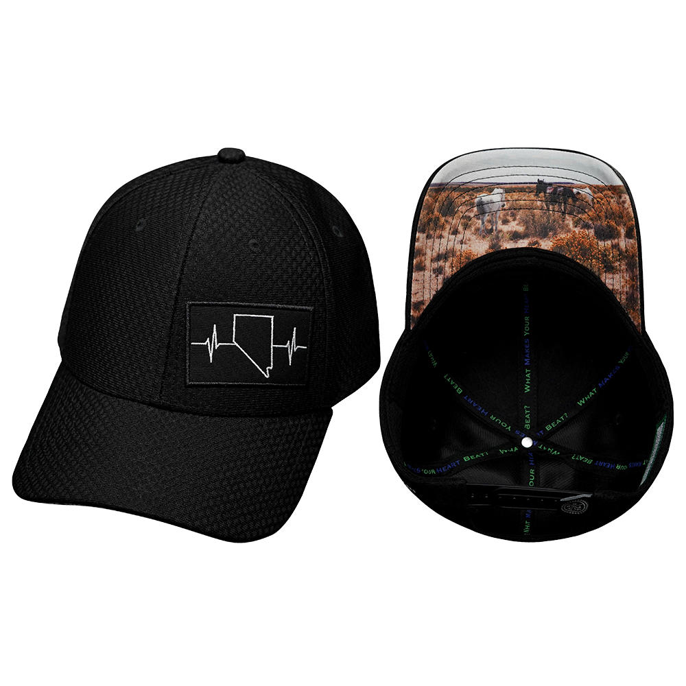 Nevada - 6 Panel - AirMesh - Athletic Fit - Black (Unisex)