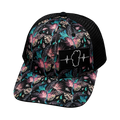 Tahoe - 6 Panel - Black Floral / Black - Trucker Mesh (Unisex)