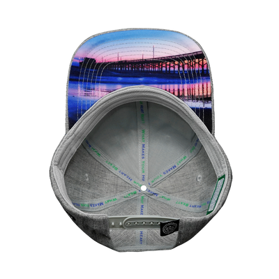 Oceanside "Oside" - 6 Panel - Heather Gray - Fabric Back (Unisex)