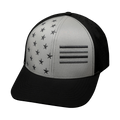 Flag - 6 Panel - Black / Gray - Laser Mesh (Unisex)