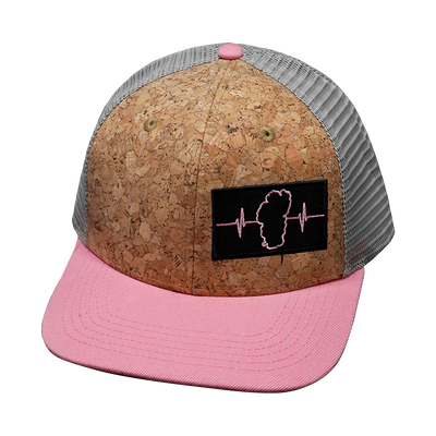 Tahoe - 6 Panel - Cork - Pink / Gray - Trucker Mesh (Unisex)
