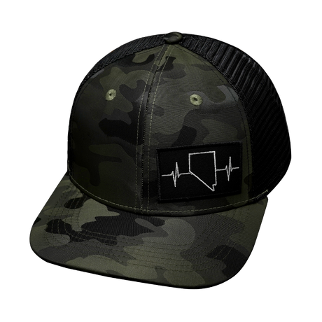 Nevada - 6 Panel - Green Camo / Black (Unisex)