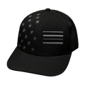 Flag - 6 Panel - Black - Laser Mesh (Unisex)