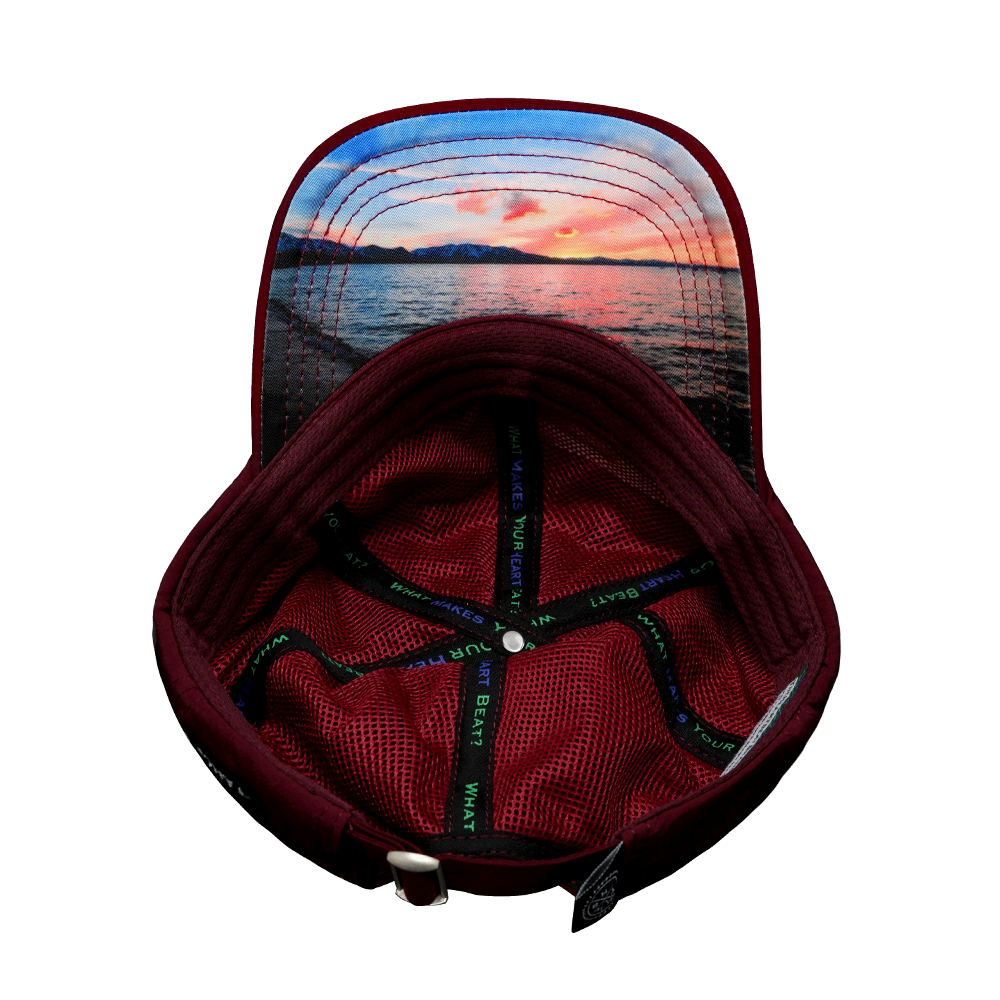 Tahoe - 6 Panel - Unstructured - Relaxed Fit - Maroon - Laser Mesh (Unisex)