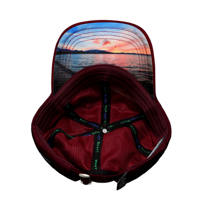 Tahoe - 6 Panel - Unstructured - Relaxed Fit - Maroon - Fabric Back (Unisex)