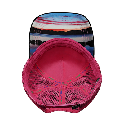 Tahoe - 5 Panel - Quilted Velvet - Black / Pink - Trucker Mesh (Unisex)
