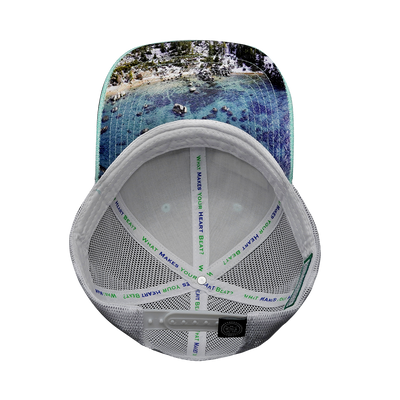 Tahoe - 6 Panel - Shallow Fit - Teal / White - Trucker Mesh (Unisex)