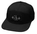 Golf - 7 Panel - Black (No Photo) - Laser Mesh (Unisex)