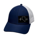 Nevada - 6 Panel - Shallow Fit - Navy / White (Unisex)