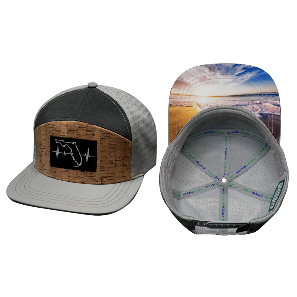 **YOUTH** Florida  - 7 Panel - Cork - Gray / Charcoal (Unisex)