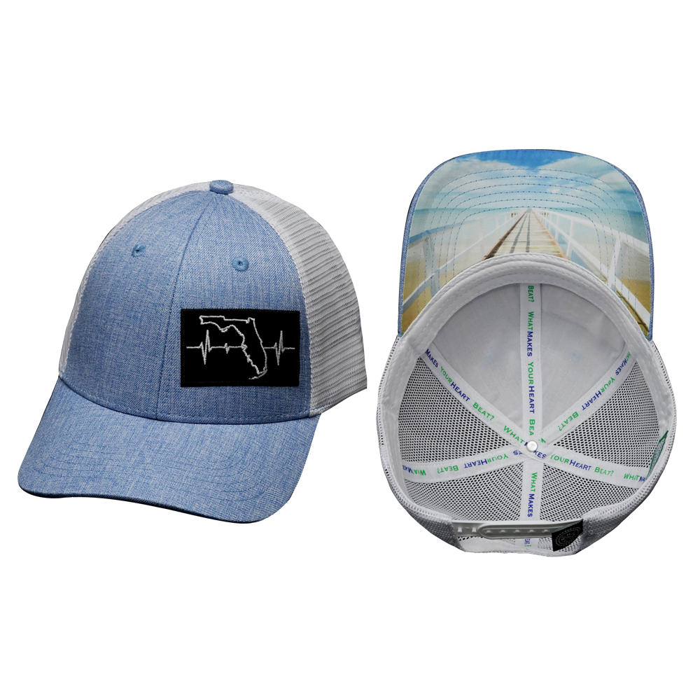 **YOUTH** Florida  - 6 Panel - Shallow Fit - Light Blue / White (Unisex)