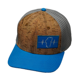 **YOUTH** Tahoe - 6 Panel - Cork - Teal / Gray - Trucker Mesh (Unisex)