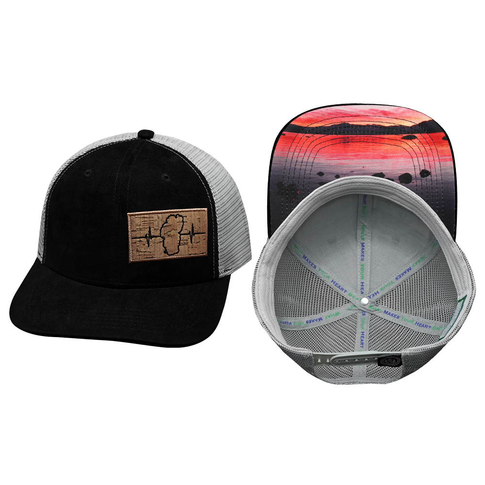 Tahoe - 6 Panel - Suede - Black / Gray (Unisex)