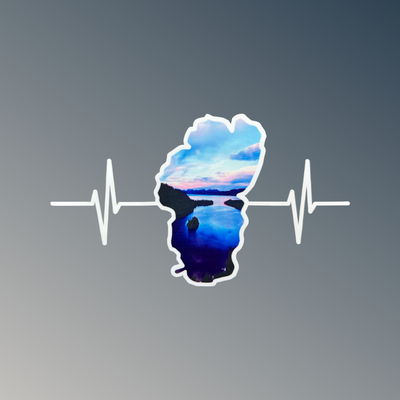 Tahoe Heartbeat - Decal - Sunrise