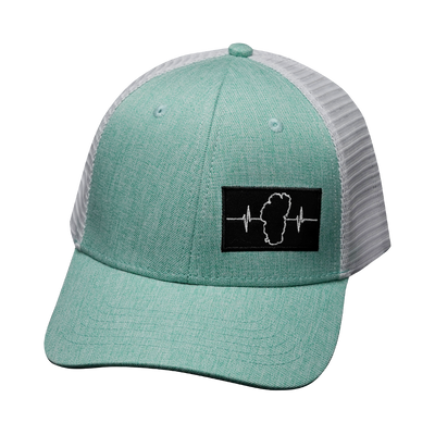 Tahoe - 6 Panel - Shallow Fit - Teal / White - Trucker Mesh (Unisex)
