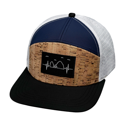 Cabo - 7 Panel - Cork - Black / Navy / White - Jersey Mesh (Unisex)