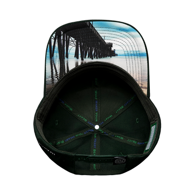 Oceanside "Oside" - 6 Panel - Cork - Green / Black - Fabric Back (Unisex)