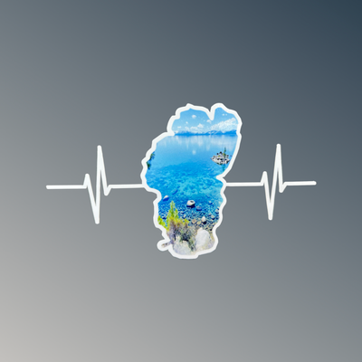 Tahoe Heartbeat - Decal - Glass
