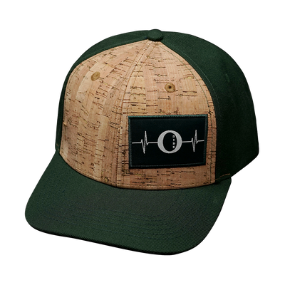 Oceanside "Oside" - 6 Panel - Cork - Green / Black - Fabric Back (Unisex)