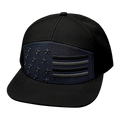 Flag - 7 Panel - Black / Ocean Blue - Laser Mesh (Unisex)
