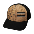 Flag - 6 Panel - Cork - Black - Laser Mesh (Unisex)