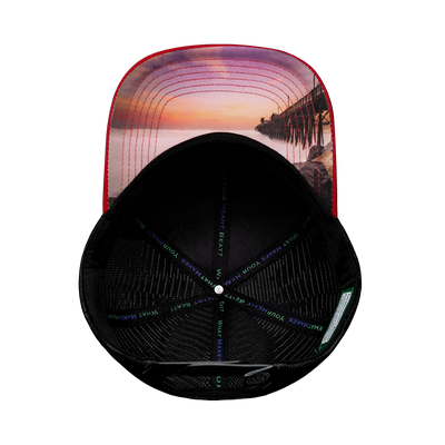 Oceanside "Oside" - 6 Panel - Cork - Red / Black - Trucker Mesh (Unisex)
