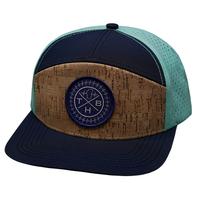 THB - 7 Panel - Cork - Navy / Teal - Laser Mesh (Unisex)