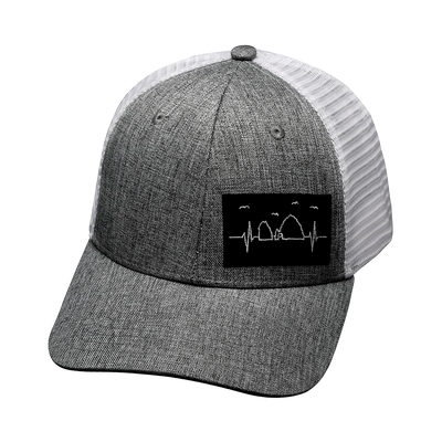 Cabo - 6 Panel - Shallow Fit - Gray / White - Trucker Mesh (Unisex)