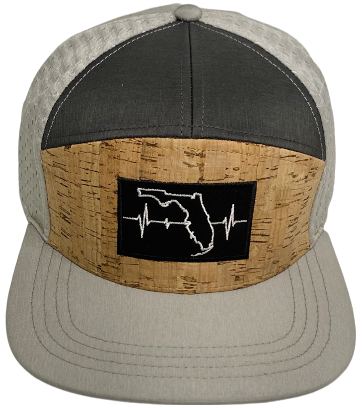 **YOUTH** Florida  - 7 Panel - Cork - Gray / Charcoal (Unisex)