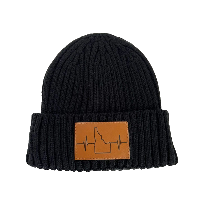 Idaho - Beanie - Ribbed Cuff - Black (Unisex)
