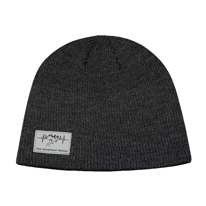 Mountains - Beanie - No Cuff - Charcoal (Unisex)